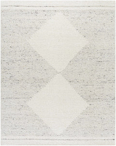 Ethara Ivory Charcoal Global Bohemian Tribal Pattern Wool Handmade Area Rug - Clearance - Ornate Home