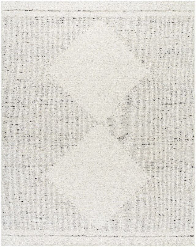 Ethara Ivory Charcoal Global Bohemian Tribal Pattern Wool Handmade Area Rug - Clearance - Ornate Home