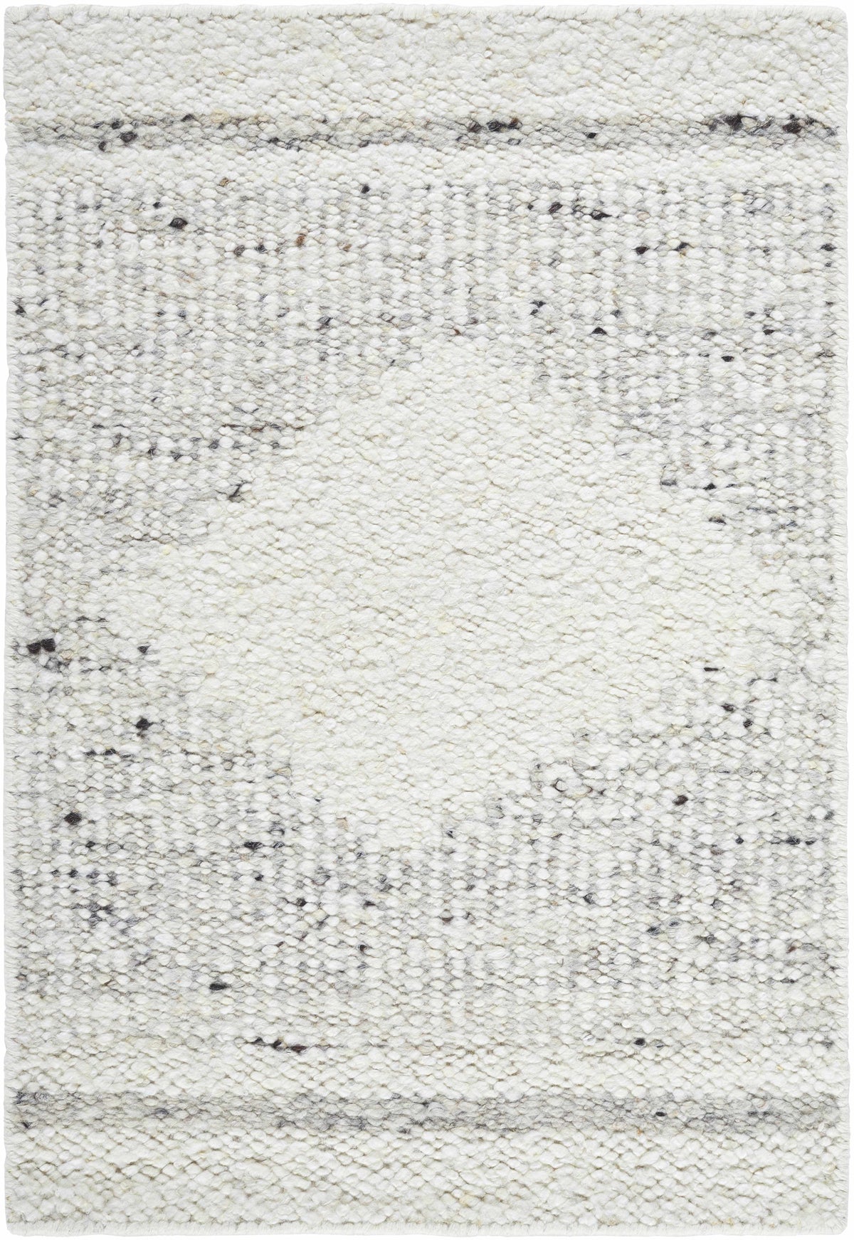 Ethara Ivory Charcoal Global Bohemian Tribal Pattern Wool Handmade Area Rug - Clearance - Ornate Home