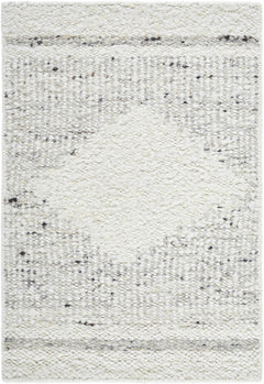 Ethara Ivory Charcoal Global Bohemian Tribal Pattern Wool Handmade Area Rug - Clearance - Ornate Home