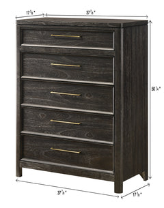 Ethel Dark Brown Panel Bedroom Set - Ornate Home