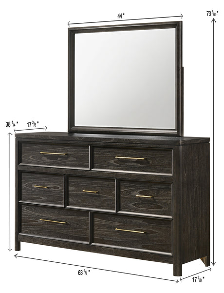 Ethel Dark Brown Dresser - Ornate Home