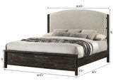 Ethel Dark Brown King Panel Bed - Ornate Home