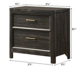 Ethel Dark Brown Nightstand - Ornate Home