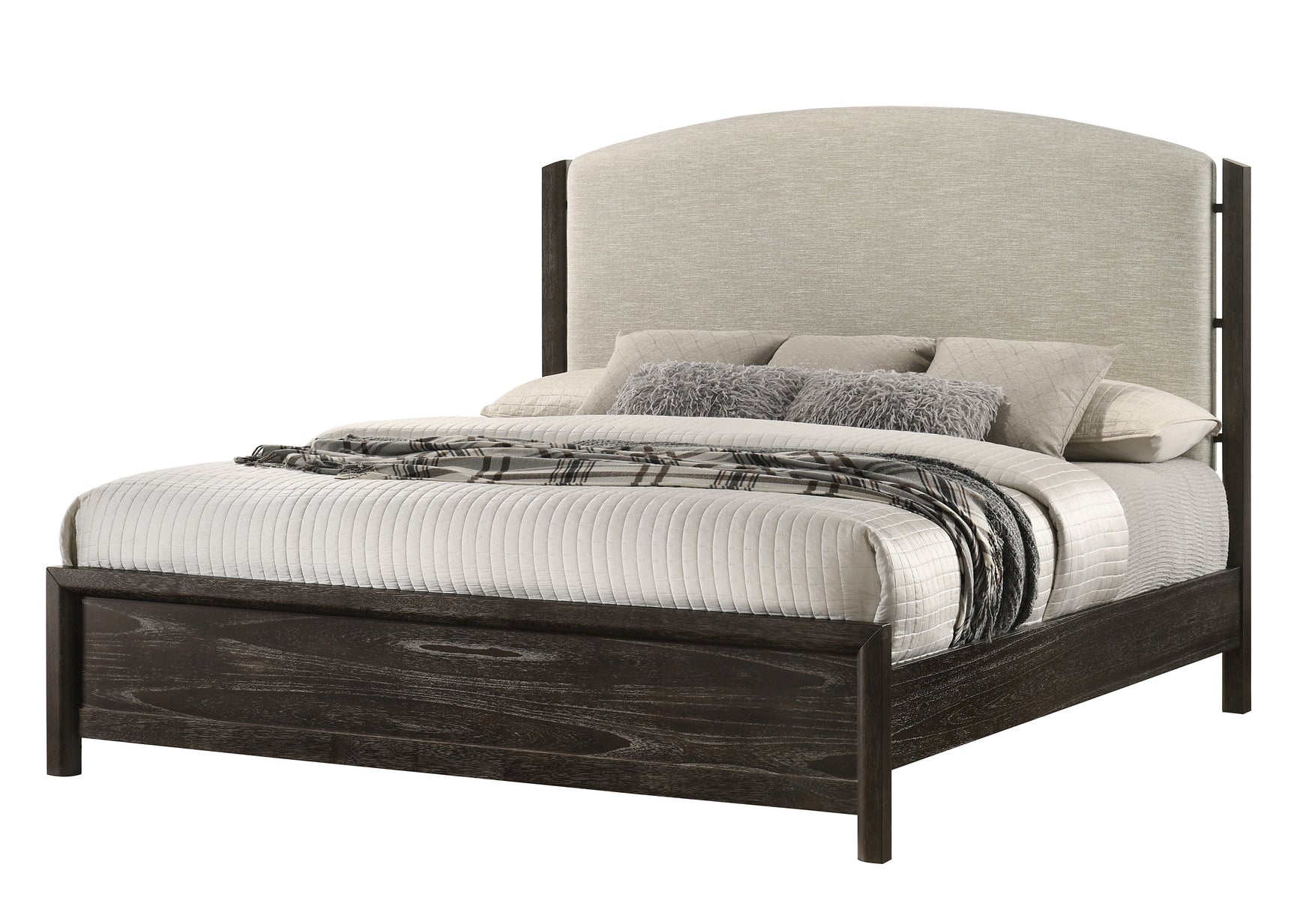 Ethel Dark Brown King Panel Bed - Ornate Home