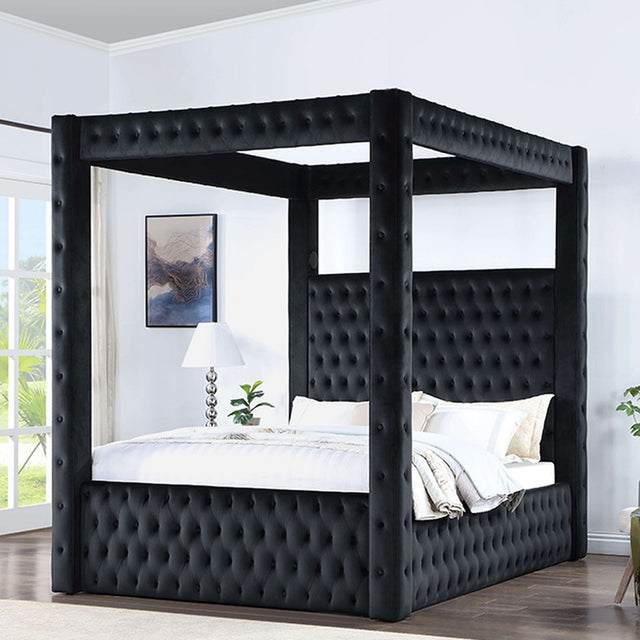 Etherea Black Queen Bed - Ornate Home