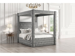 Etherea Gray Eastern King Bed - Ornate Home
