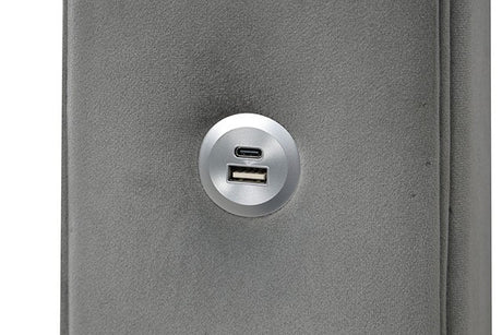 Etherea Gray Queen Bed - Ornate Home