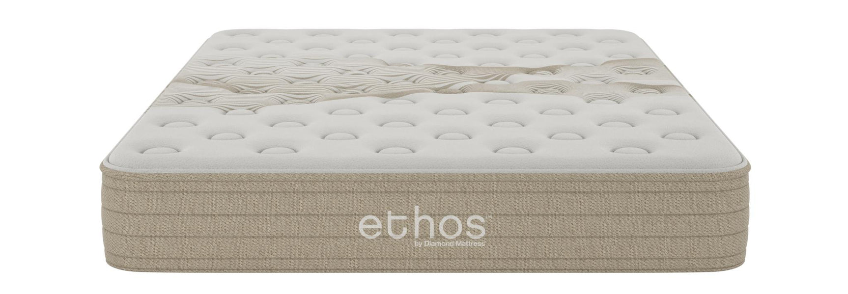 Ethos Cove Hybrid 13" Firm Beige&White Twin Mattress - Ornate Home