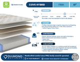 Ethos Cove Hybrid 13" Firm Beige&White Twin Mattress - Ornate Home