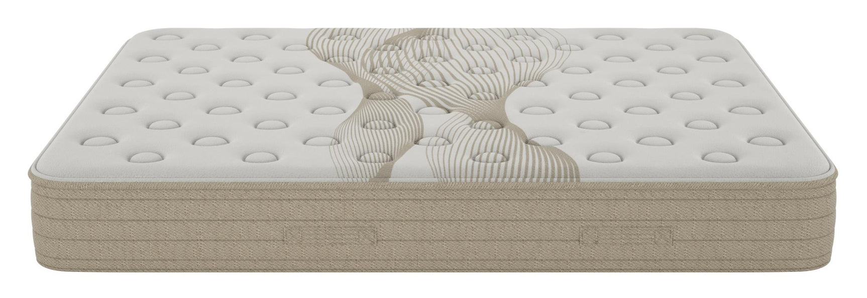 Ethos Cove Hybrid 13" Firm Beige&White Twin Mattress - Ornate Home