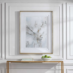 Ethos Gold/Gray/White Framed Abstract Print - Ornate Home