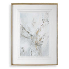 Ethos Gold/Gray/White Framed Abstract Print - Ornate Home