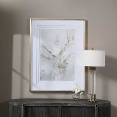 Ethos Gold/Gray/White Framed Abstract Print - Ornate Home