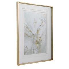 Ethos Gold/Gray/White Framed Abstract Print - Ornate Home