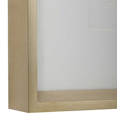 Ethos Gold/Gray/White Framed Abstract Print - Ornate Home