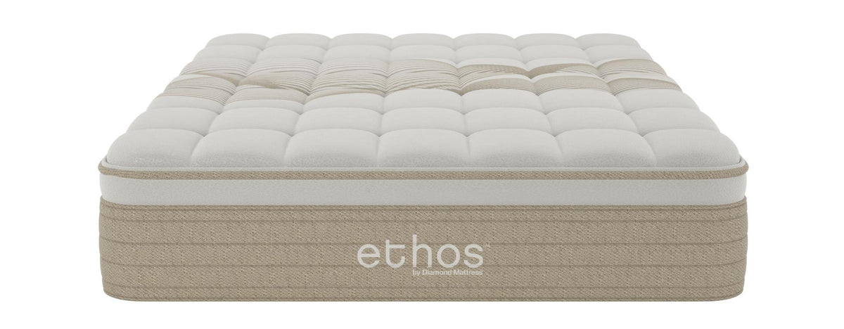 Ethos Natural Hybrid 14.5" Firm Beige&White Twin XL Mattress - Ornate Home