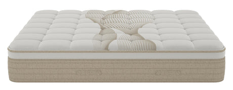 Ethos Natural Hybrid 14.5" Firm Beige&White Twin Mattress - Ornate Home