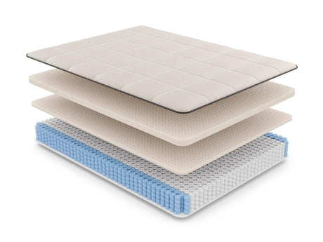 Ethos Organic Hybrid 12" Medium Grey&White Twin XL Mattress - Ornate Home