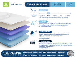 Ethos Thrive All Foam 10" Plush Beige&White California King Mattress - Ornate Home