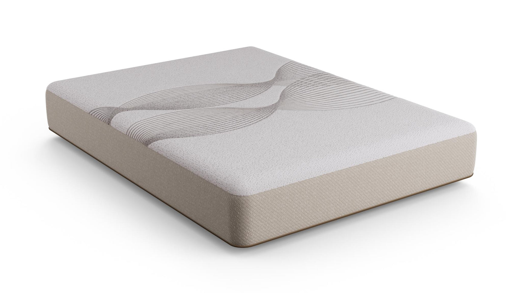 Ethos Thrive All Foam 10" Plush Beige&White Twin XL Mattress - Ornate Home