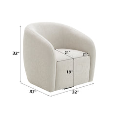 Etienne Beige Chair W/Swivel - Ornate Home
