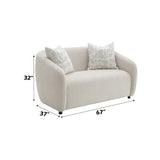 Etienne Beige Loveseat W/3 Pillows - Ornate Home