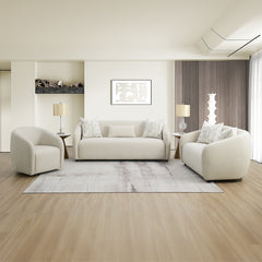 Etienne Beige Loveseat W/3 Pillows - Ornate Home