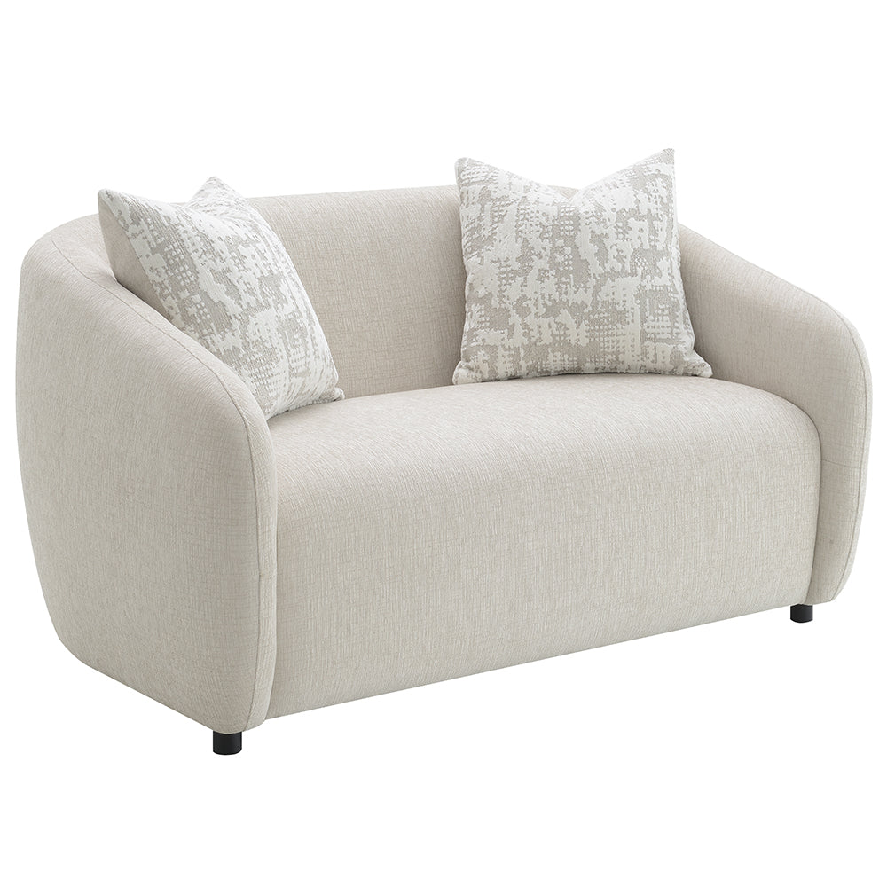 Etienne Beige Loveseat W/3 Pillows - Ornate Home