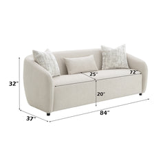 Etienne Beige Sofa W/3 Pillows - Ornate Home
