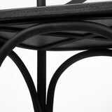 Etienne Black Wood Seat Metal Base Stool - Ornate Home