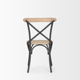 Etienne Light Brown Cross Back Dining Side Chair (Set of 2) - Ornate Home