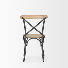 Etienne Light Brown Cross Back Dining Side Chair (Set of 2) - Ornate Home