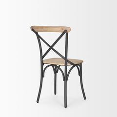 Etienne Light Brown Cross Back Dining Side Chair (Set of 2) - Ornate Home
