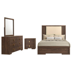 Etienne Walnut 4-Piece Eastern King Bedroom Set - Ornate Home