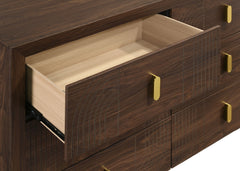 Etienne Walnut 5-Piece Twin Bedroom Set - Ornate Home
