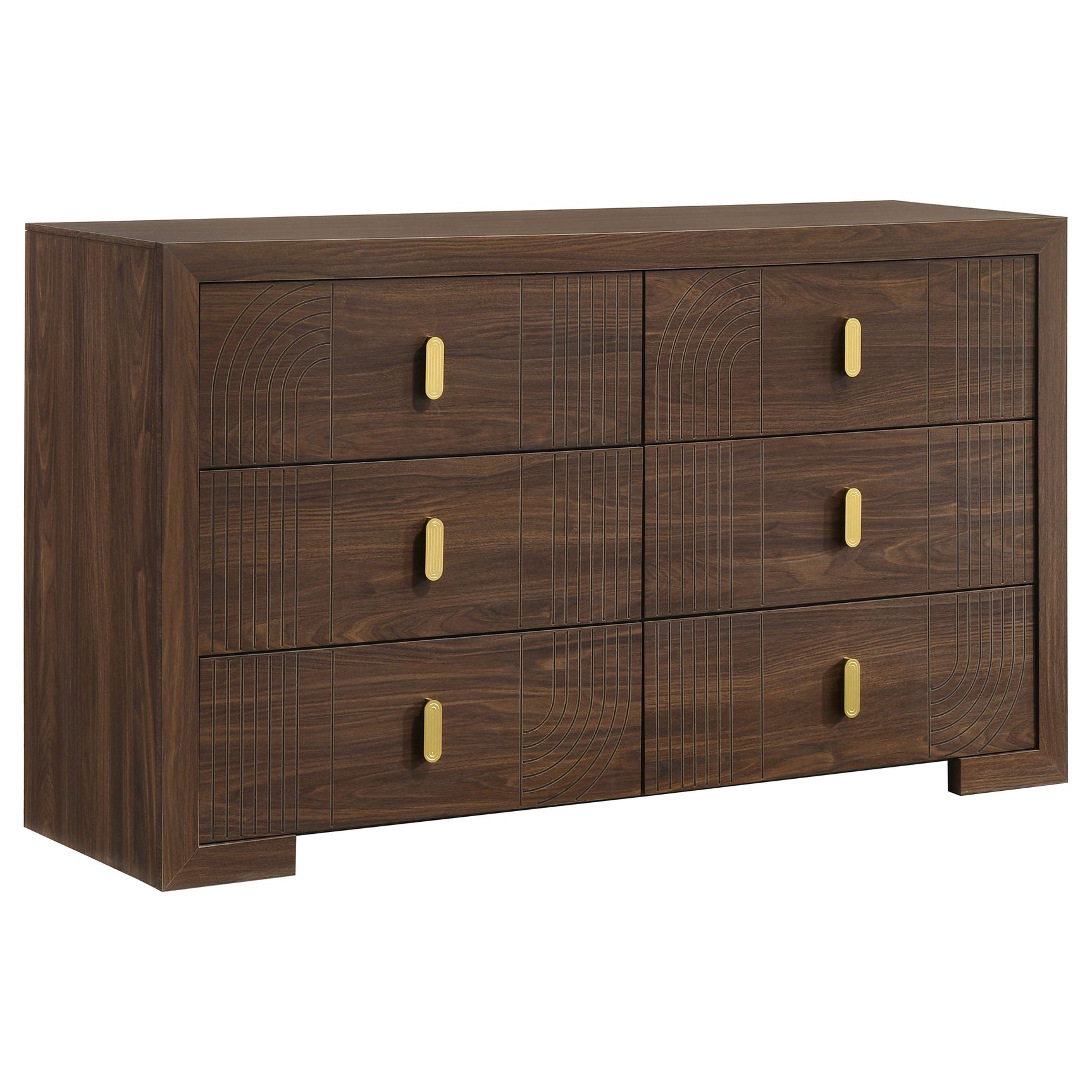 Etienne Walnut 6-drawer Bedroom Dresser - Ornate Home