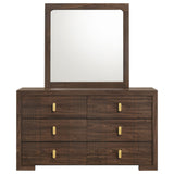 Etienne Walnut 6-drawer Dresser With Mirror - Ornate Home