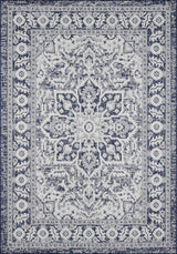 Etoile Navy Blue Performance Outdoor Rug - Ornate Home
