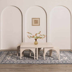 Etoile Navy Blue Performance Outdoor Rug - Ornate Home