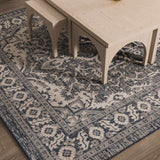 Etoile Navy Blue Performance Outdoor Rug - Ornate Home