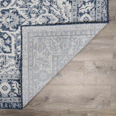 Etoile Navy Blue Performance Outdoor Rug - Ornate Home