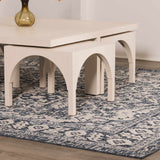 Etoile Navy Blue Performance Outdoor Rug - Ornate Home