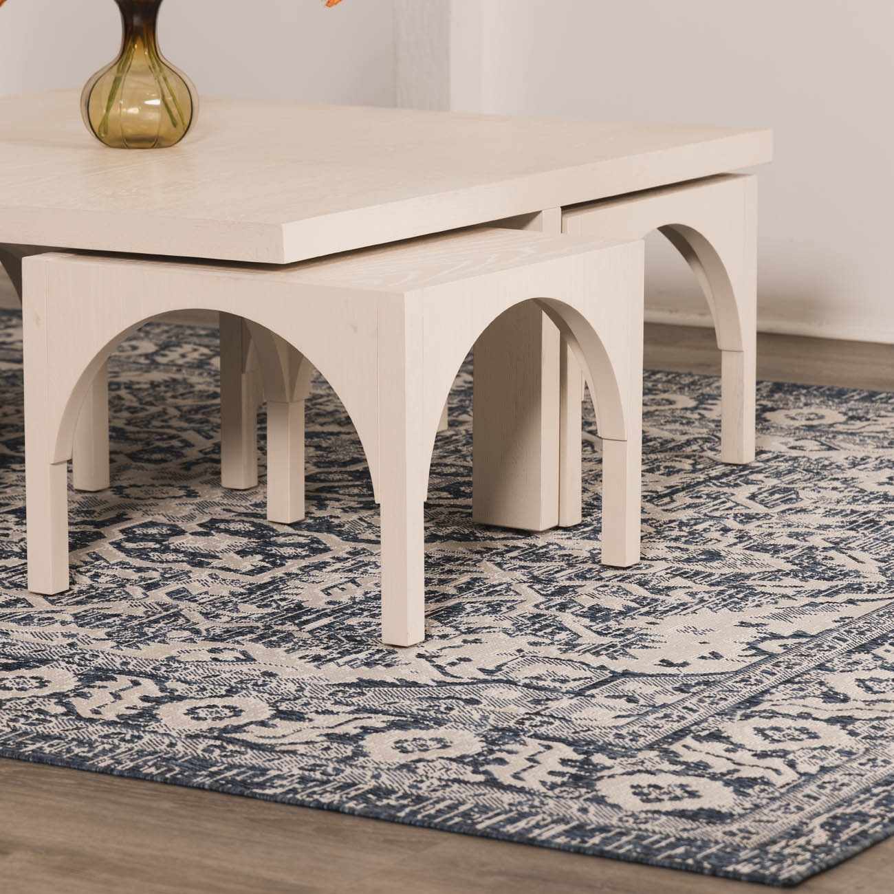 Etoile Navy Blue Performance Outdoor Rug - Ornate Home