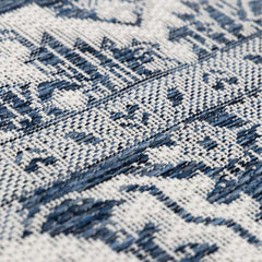 Etoile Navy Blue Performance Outdoor Rug - Ornate Home