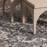 Etoile Navy Blue Performance Outdoor Rug - Ornate Home