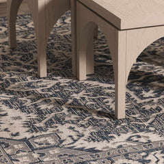 Etoile Navy Blue Performance Outdoor Rug - Ornate Home