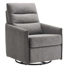 Etta Light Gray Upholstered Fabric Lounge Chair - Ornate Home