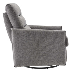 Etta Light Gray Upholstered Fabric Lounge Chair - Ornate Home