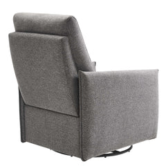 Etta Light Gray Upholstered Fabric Lounge Chair - Ornate Home
